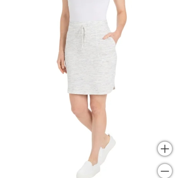 NWT Hilary Radley Ladies' Space Dye Pull-On Skirt Grey S - Picture 1 of 6